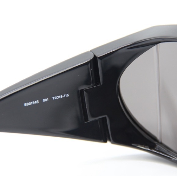 NEW BB0154S 001 BALENCIAGA OVERSIZED UNISEX SUNGLASSES  BB 0154S BLACK - Picture 11 of 13